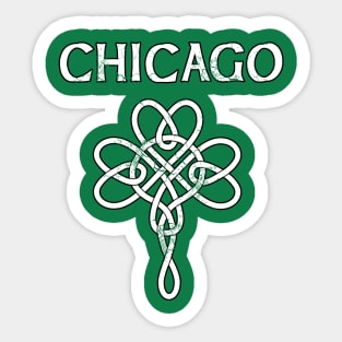 Chicago Irish Celtic Knot St Patrick's Day Sticker